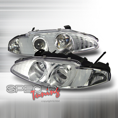 Spec-D Tuning Projector Head Lights Chrome/Clear - 2G DSM 95-96