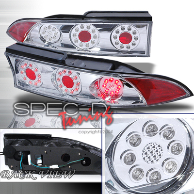 Spec-D Tuning 3Pc LED Tail Lights Chrome - 2G DSM