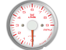 STRI X-Line White Tachometer (Elec) 60mm