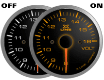 STRI X-Line Black Voltmeter (Elec) 60mm